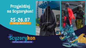 Grafika promująca wydarzenie Scyzorykon 2026 w Kielcach